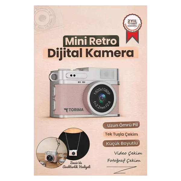Torima Cmr35 Pudra Pembe Dijital Fotoğraf Makinesi - Görsel 2