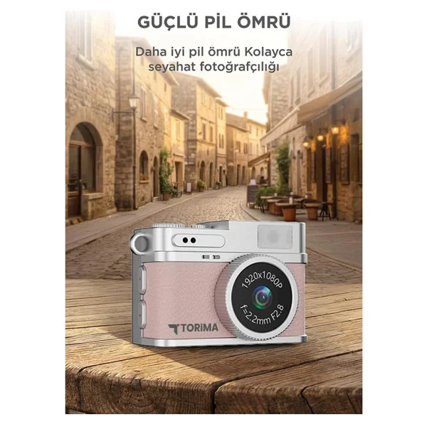Torima Cmr35 Pudra Pembe Dijital Fotoğraf Makinesi - Görsel 4