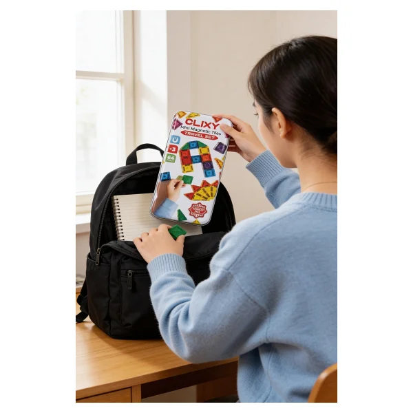 Clixy Mini Manyetik Bloklar 64 Parça Travel Set - Görsel 5