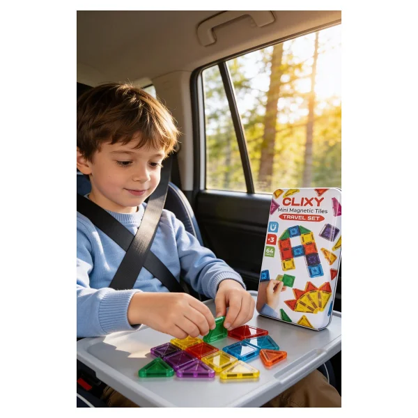 Clixy Mini Manyetik Bloklar 64 Parça Travel Set - Görsel 7