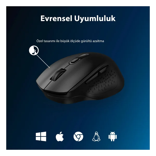 Philips Spk7547 Siyah Optik Kablosuz Mouse - Görsel 2