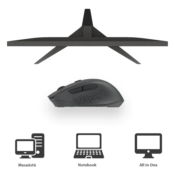 Philips Spk7547 Gri Optik Kablosuz Mouse - Görsel 8