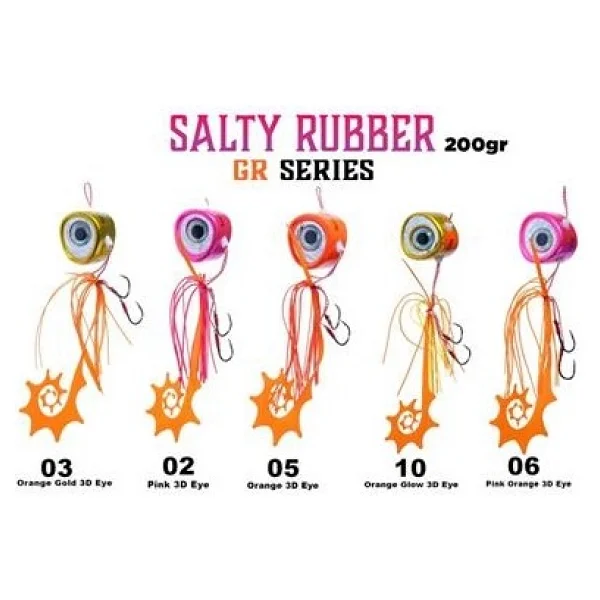 Fujin Salty Rubber 200gr Gr Serisi Tai Rubber Set 03 Orange Gold 3d Eye - Görsel 4