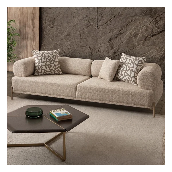 Edsy Home Mokka 3+3 Koltuk Takımı Krem Renk - Görsel 5