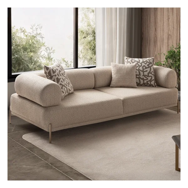 Edsy Home Mokka 3+3 Koltuk Takımı Krem Renk - Görsel 6