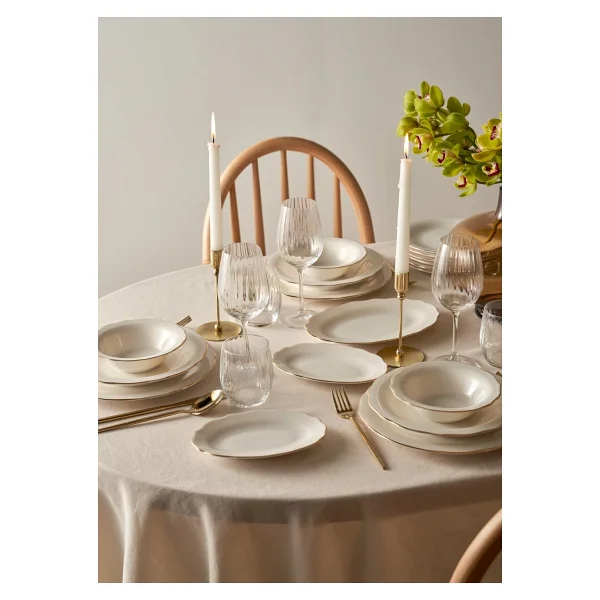 Bella Maison Victoria Gold 30 cm Porselen Sunum Tabağı - Görsel 3