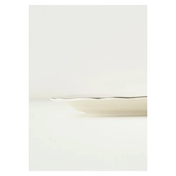 Bella Maison Victoria Silver 25 cm Porselen Sunum Tabağı - Görsel 6