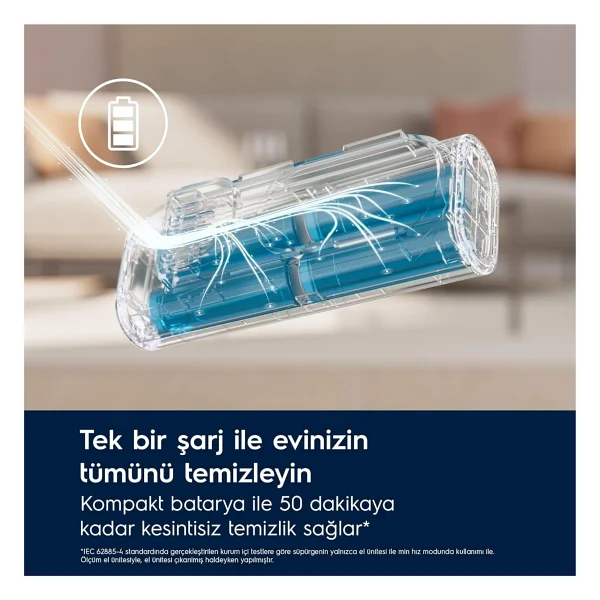 Electrolux Animal 700 Serisi Çok Hafif (2.2 Kg) Ve Güçlü Dikey Şarjlı Süpürge- 10 Yıl Motor Garantili + Dijital Hassas Mutfak Tartısı Hediye - Gri - Koyu Gri - Dijital Mutfak Tartısı Hediye - Görsel 5
