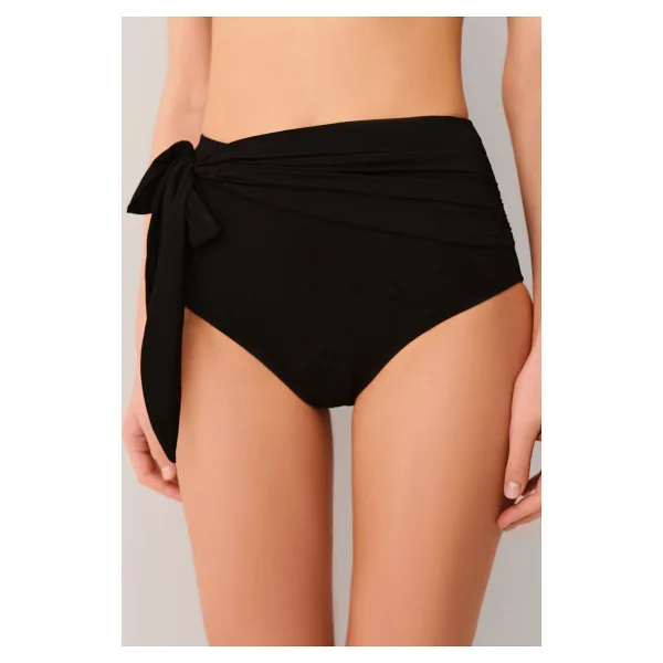 Suwen Yüksek Bel Bağcıklı Bikini Alt - Görsel 5