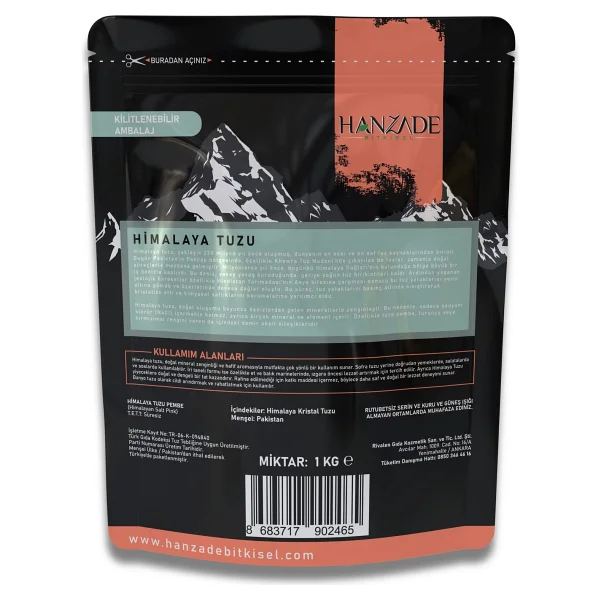 Hanzade Pembe Toz Himalaya Tuzu 1 Kg - Görsel 3