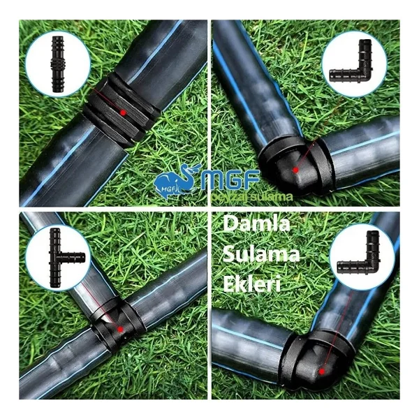 Mgf Plast 100 Mt. Damla Sulama Borusu Deliksiz Damlama Sulama Hortumu Hazır Aparatlı Seti Sistemi - Görsel 5