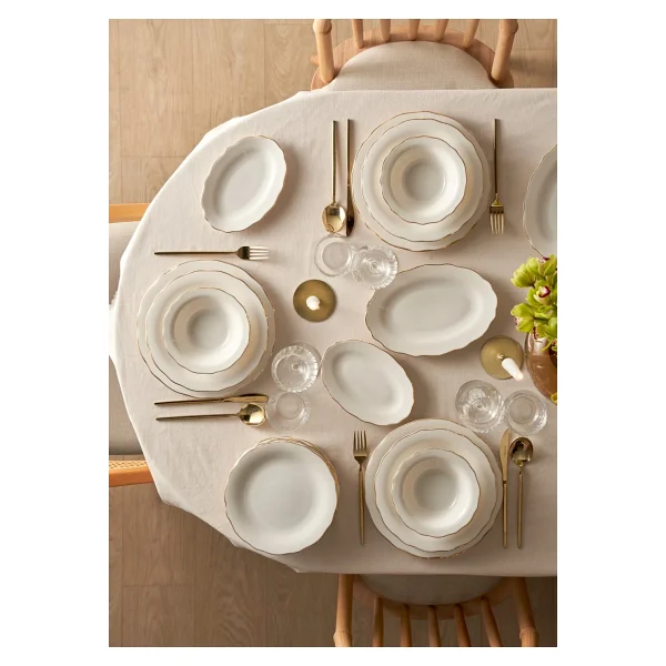 Bella Maison Victoria Gold 20 cm Porselen Sunum Tabağı - Görsel 2