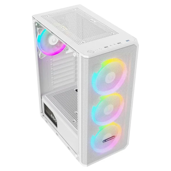 Rampage Helios Mesh Rainbow Fanlı Beyaz 650 W Atx Oyuncu Kasası - Görsel 2