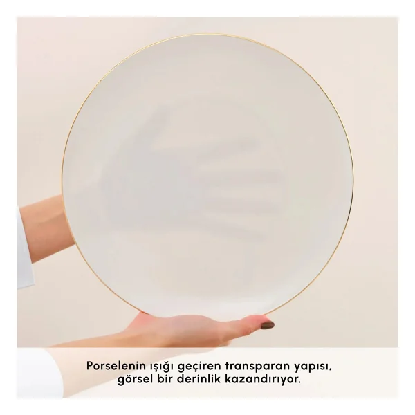 Karaca Fine Pearl Extra Chanak Gold 55 Parça 12 Kişilik Yemek Takımı - Görsel 5