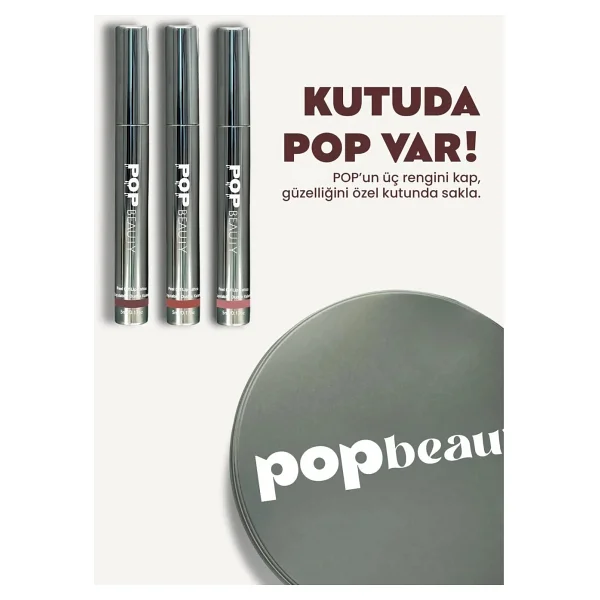 Pop Beauty Peel Off Lip Tattoo 3'lü Soyulabilir Dudak Kalemi - Görsel 8