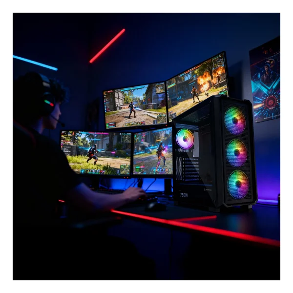 Rampage X-Chain RGB Fanlı 750 W Atx Oyuncu Kasası - Görsel 10