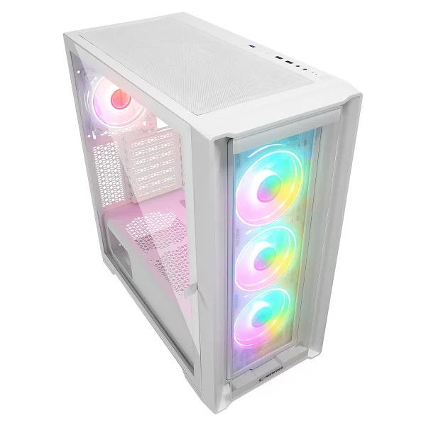 Rampage Sirius RGB Fanlı Beyaz E-Atx Oyuncu Kasası - Görsel 2