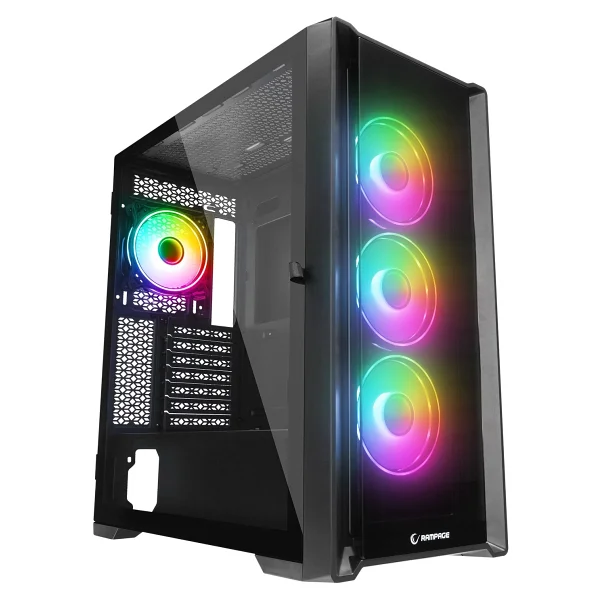 Rampage Sirius RGB Fanlı Siyah E-Atx Oyuncu Kasası - Görsel 9