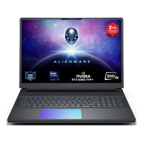 Dell Alienware 18 Area-51 Aa18250 Ultra 9 275hx 64gb 1tb SSD 16gb Rtx5080 175w 18 Wqxga 300hz Windows 11 Pro Ingilizce Klavye - 1 TB - 64 GB - Görsel 2