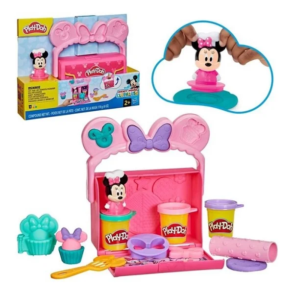 Play-Doh Disney Junior Minnie Mouse On The Go Bakery Oyun Hamuru Seti G3108 - Görsel 5