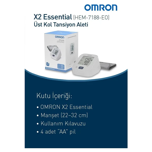 Omron X2 Essential Hem-7188-Eo Koldan Dijital Tansiyon Aleti - Görsel 3