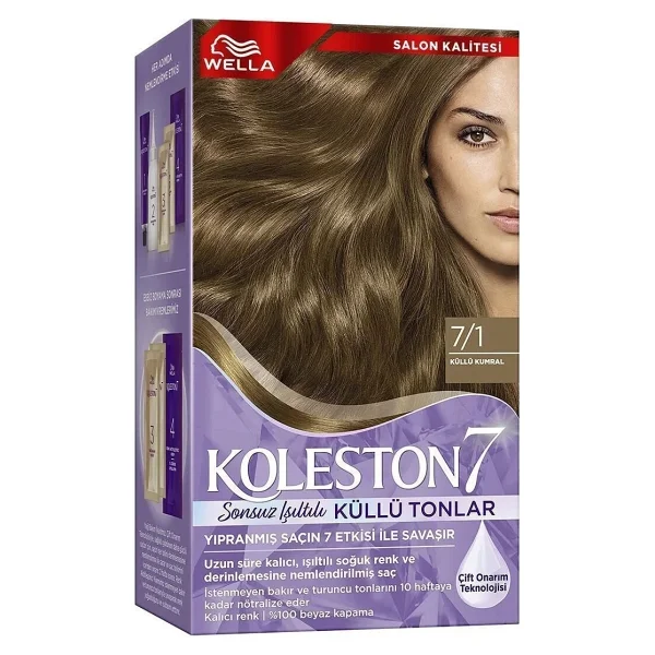 Wella Koleston Supreme Kit Saç Boyası 7/1 Küllü Kumral X2 Adet - Görsel 5