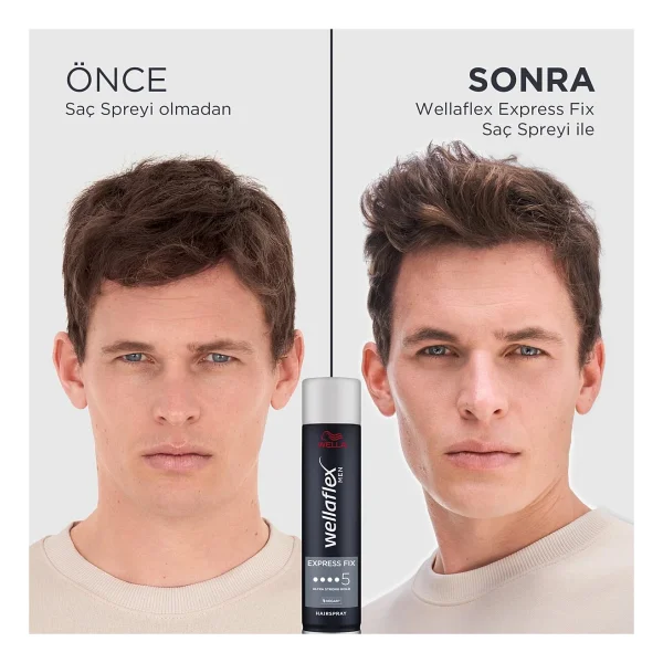 Wella Wellaflex Men Express Fix Ultra Güçlü 250 Ml Saç Spreyi - Görsel 9