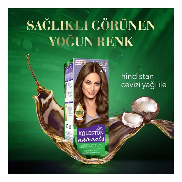 Koleston Naturals 6.1 Büyüleyici Kahve Saç Boyası - Görsel 7