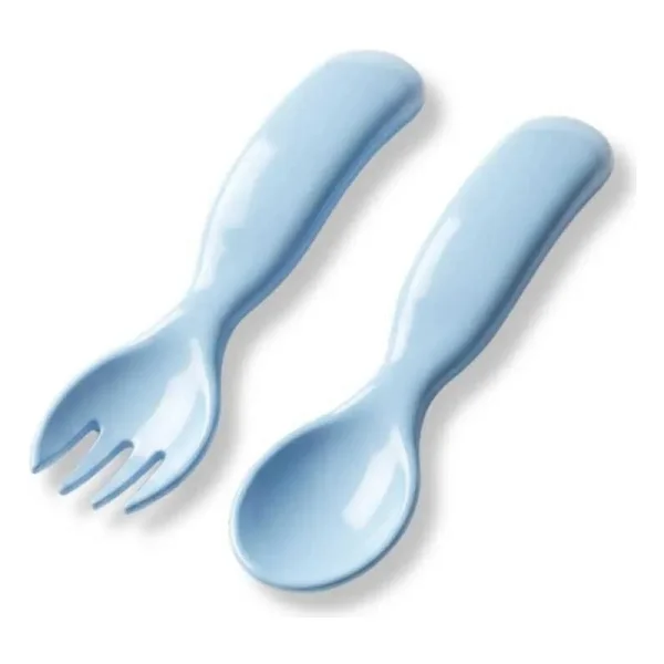 Mamajoo Ergonomik Beslenme Kaşık & Çatal Seti Mavi, 6 Ay+ İkili - Görsel 8