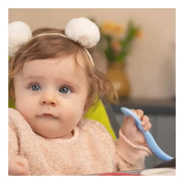 Mamajoo Ergonomik Beslenme Kaşık & Çatal Seti Mavi, 6 Ay+ İkili - Görsel 6