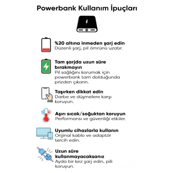Mcdodo MC-3850 10000 mAh Hızlı Şarj Powerbank - Görsel 8