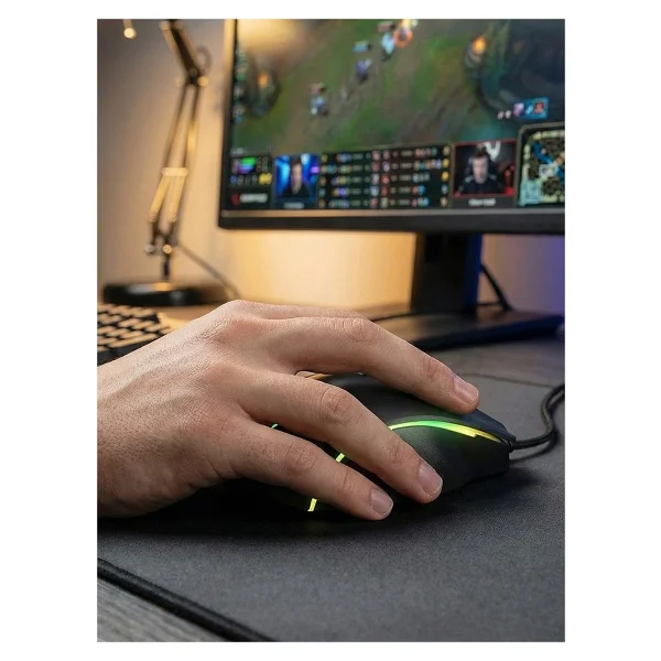 Rampage Smx-G39 Comfort RGB Makrolu Ergonomik Optik Kablolu Oyuncu Mouse - Görsel 4