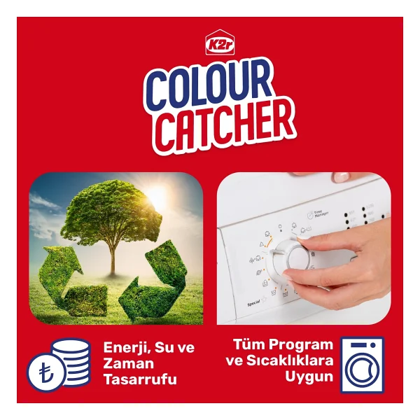 K2r Colour Catcher Renk Koruyucu Mendil 22'li - Görsel 8