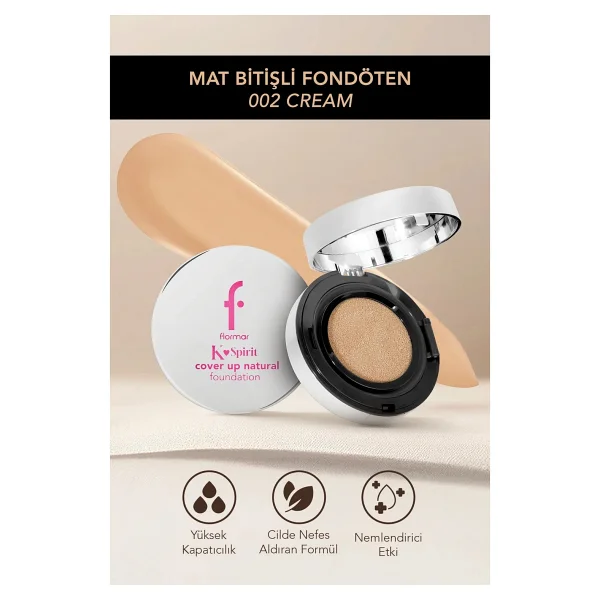Flormar K-Spirit Cover Up Yarı Mat Bitişli 15 Gr Cushion Fondöten - Görsel 10