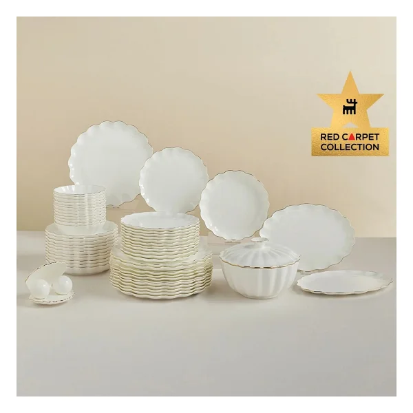 Karaca Fine Pearl Extra Shell Gold 55 Parça 12 Kişilik Yemek Takımı - Görsel 2