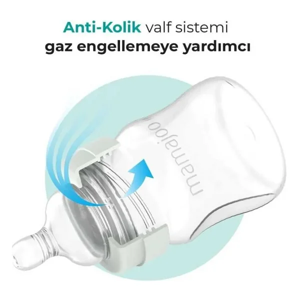 Mamajoo Gece & Gündüz Antikolik Biberon 160 Ml 0 Ay+ Yavaş Akışlı - Beyaz - Görsel 5