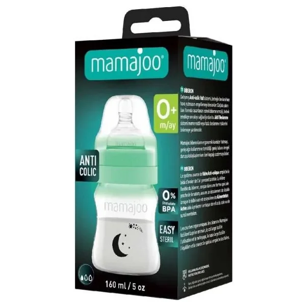 Mamajoo Gece & Gündüz Antikolik Biberon 160 Ml 0 Ay+ Yavaş Akışlı - Beyaz - Görsel 7