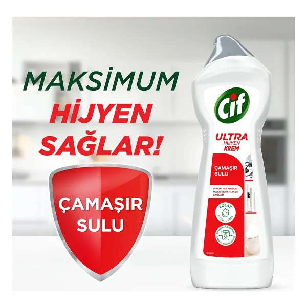 Cif Ultra Hijyen Krem Mutfak Banyo Temizleyici 675 Ml - Görsel 4