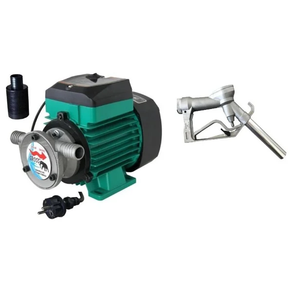 Gross 220 Volt 3/4" Sıvı Aktarma Yağ Mazot Su Süt Aktarma Pompası Ve Manuel Sıvı Aktarma Tabancası - Görsel 3