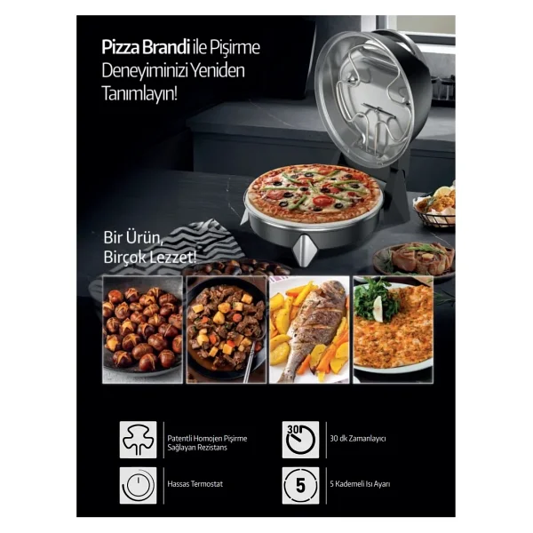 Tecna Brandi 6855 Siyah Pizza Makinesi - Görsel 9
