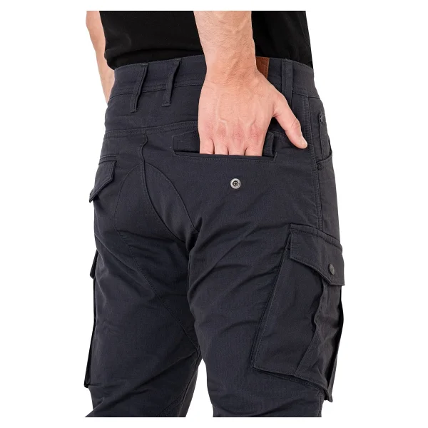 The Biker Jeans Truva Cargo Black Erkek Motosiklet Pantolonu - Görsel 5