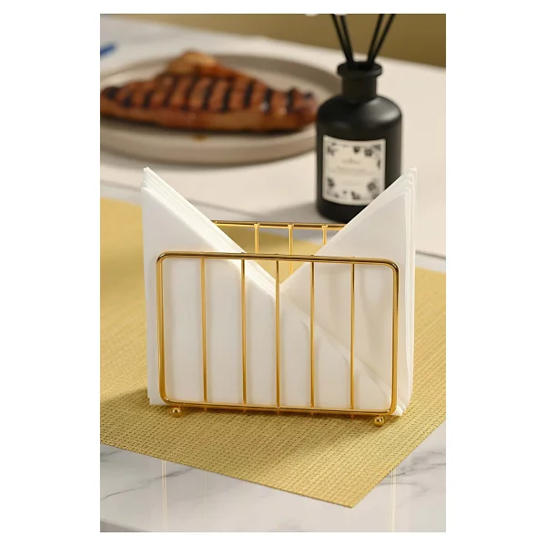 Gold Kafes Metal Peçetelik - Görsel 4