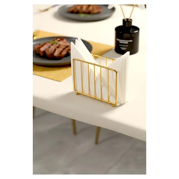 Gold Kafes Metal Peçetelik - Görsel 6