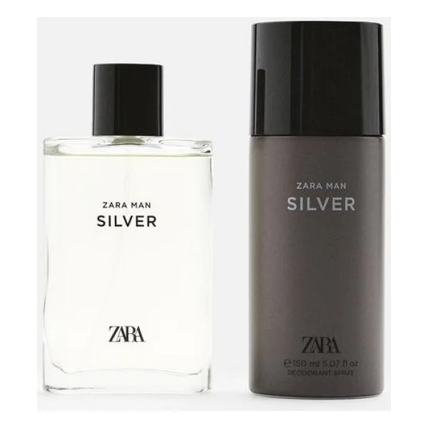 Zara Man Silver EDT 90ML (3.04 FL Oz) + Deodorant Spray EDC 150ML (5.07 FL Oz) - Görsel 7