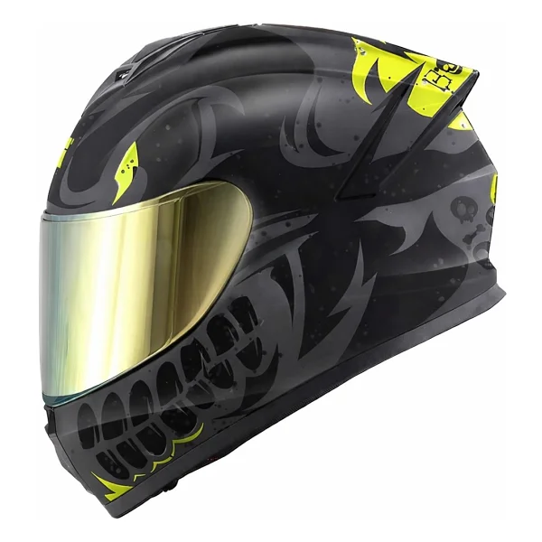 Givi 50.X Bones Mat Siyah Neon Sarı Full Face Motor Kaskı