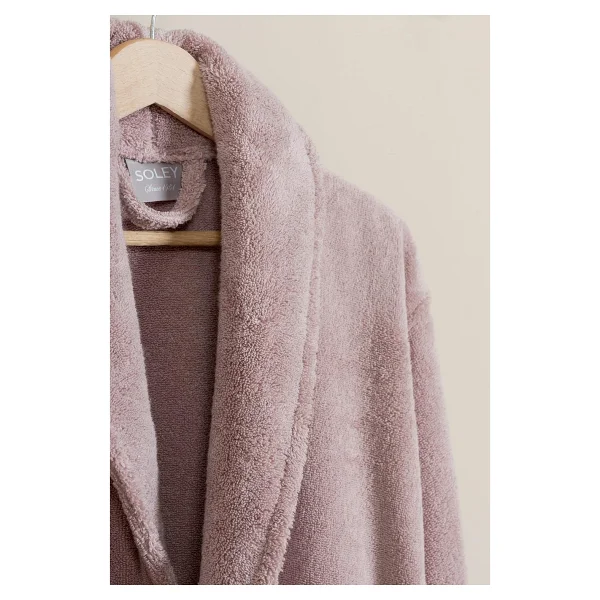 Soley Hermoso %100 Pamuk Ultra Yumuşak Unisex Bornoz - Bej - Görsel 3