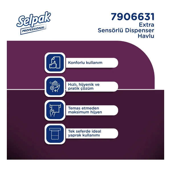 Selpak Professional Extra Sensörlü 21 Cm 135 Mt 6'lı Kağıt Havlu - Görsel 5