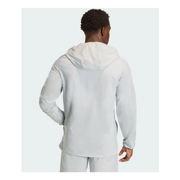Adidas Tiro Travel KD3336 Kapüşonlu Gri Erkek Rüzgarlık - Görsel 3
