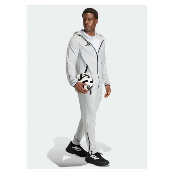 Adidas Tiro Travel KD3336 Kapüşonlu Gri Erkek Rüzgarlık - Görsel 4