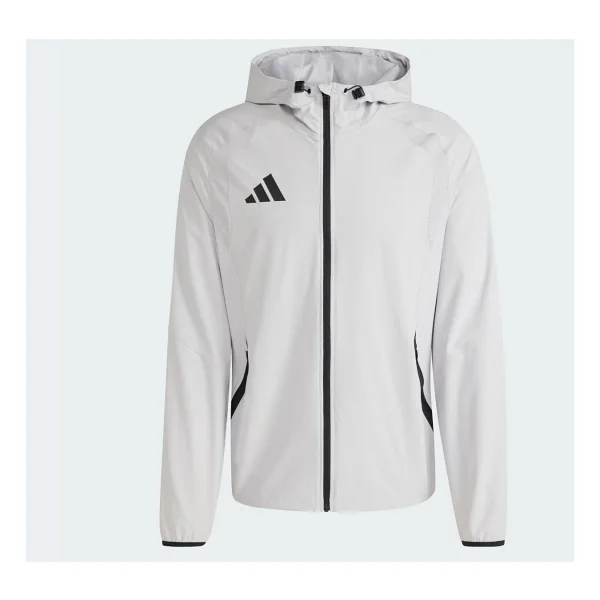 Adidas Tiro Travel KD3336 Kapüşonlu Gri Erkek Rüzgarlık - Görsel 5